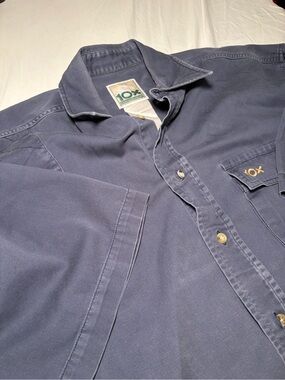 10X Men's Casual Button-Down Shirt in Blue Size XL/XXL (Worked on the estimate)